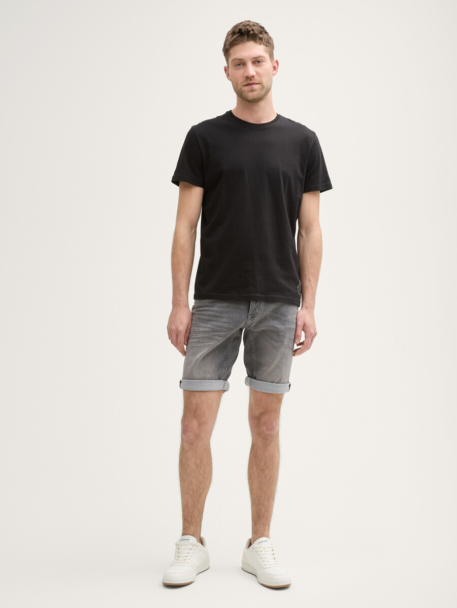 short en jean slim régulier ttjosh avec tissu super extensible