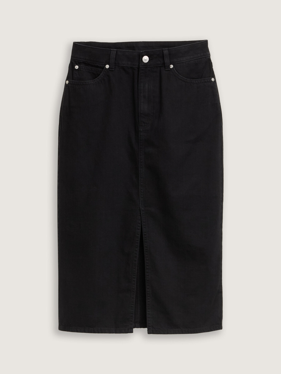 jupe midi en jean fendue