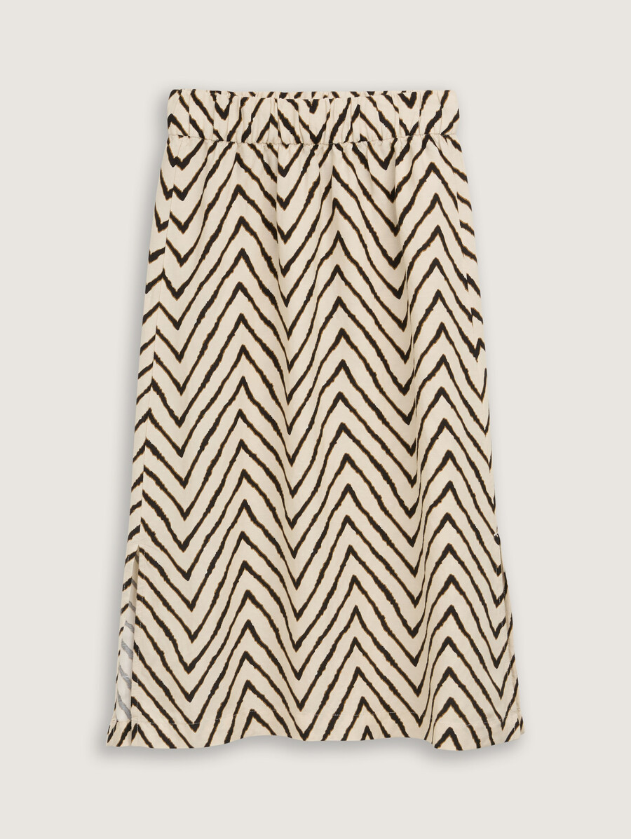 jupe midi taille haute en lin
