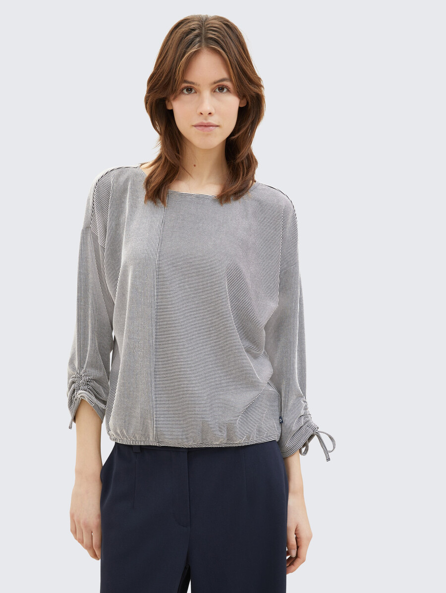 chemise ample à manches longues avec manches froncées