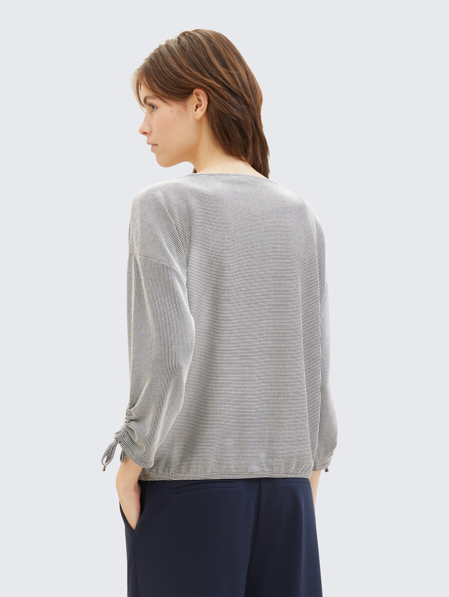 chemise ample à manches longues avec manches froncées