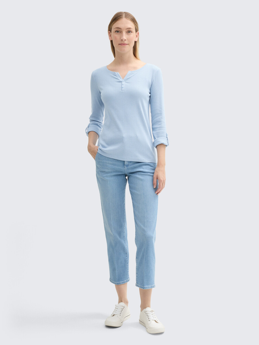 chemise à manches longues avec revers