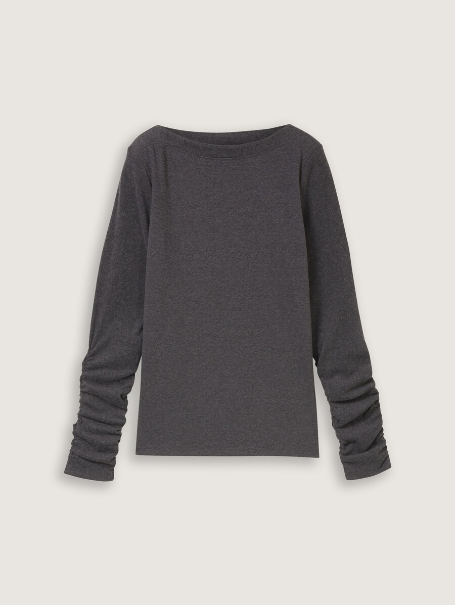 t-shirt à manches longues avec encolure sous-marine