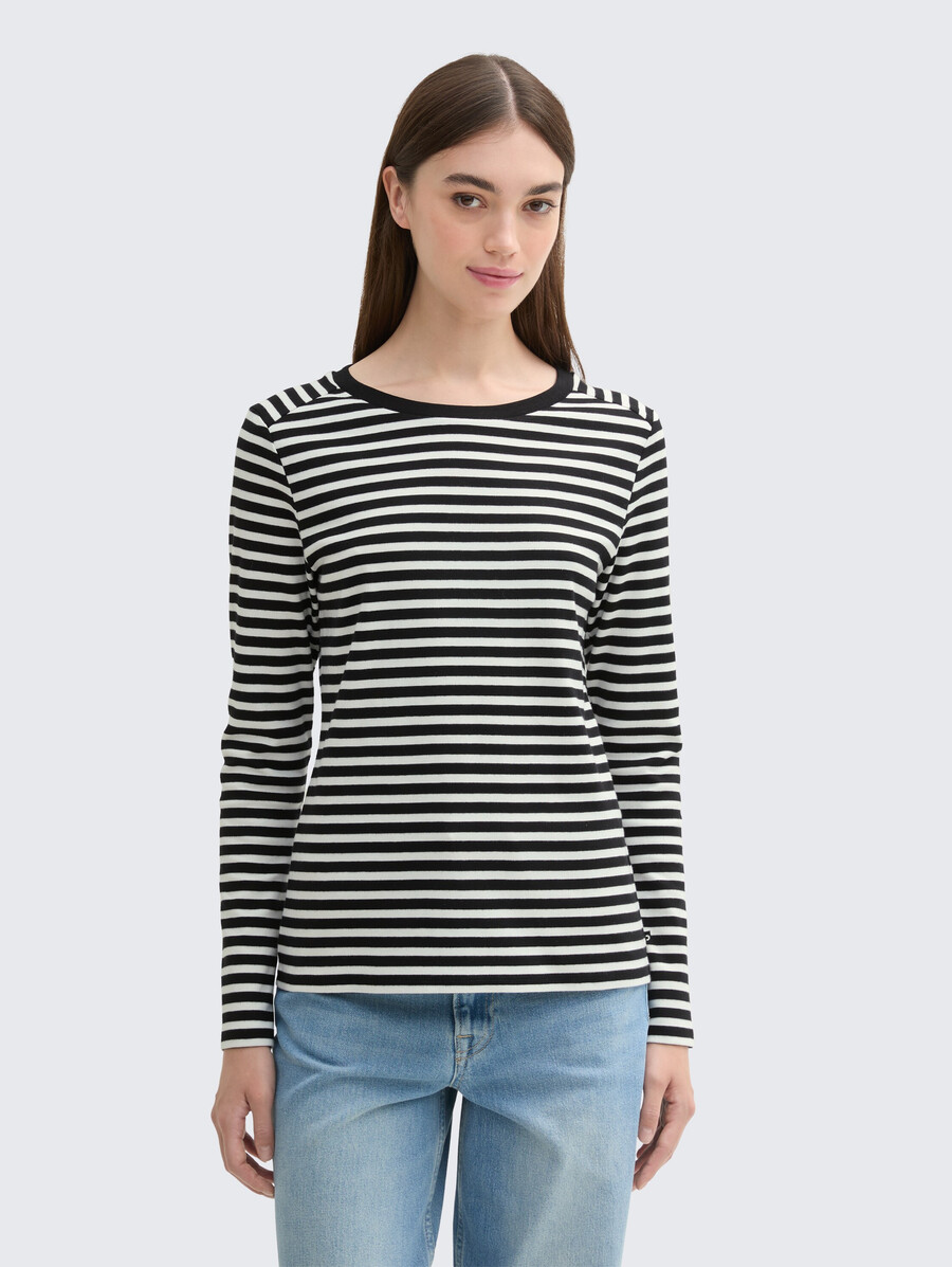 chemise à manches longues à rayures
