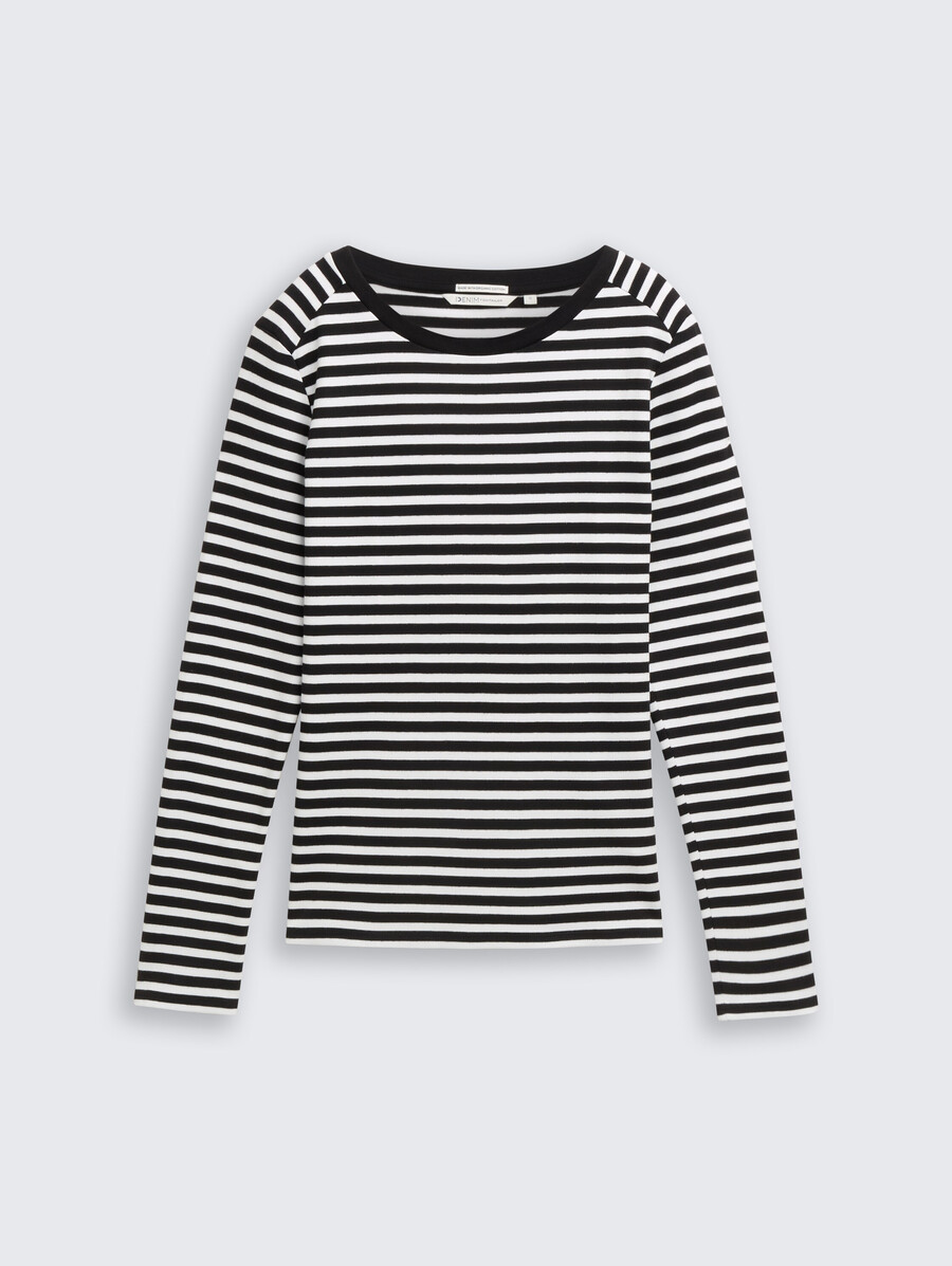 chemise à manches longues à rayures