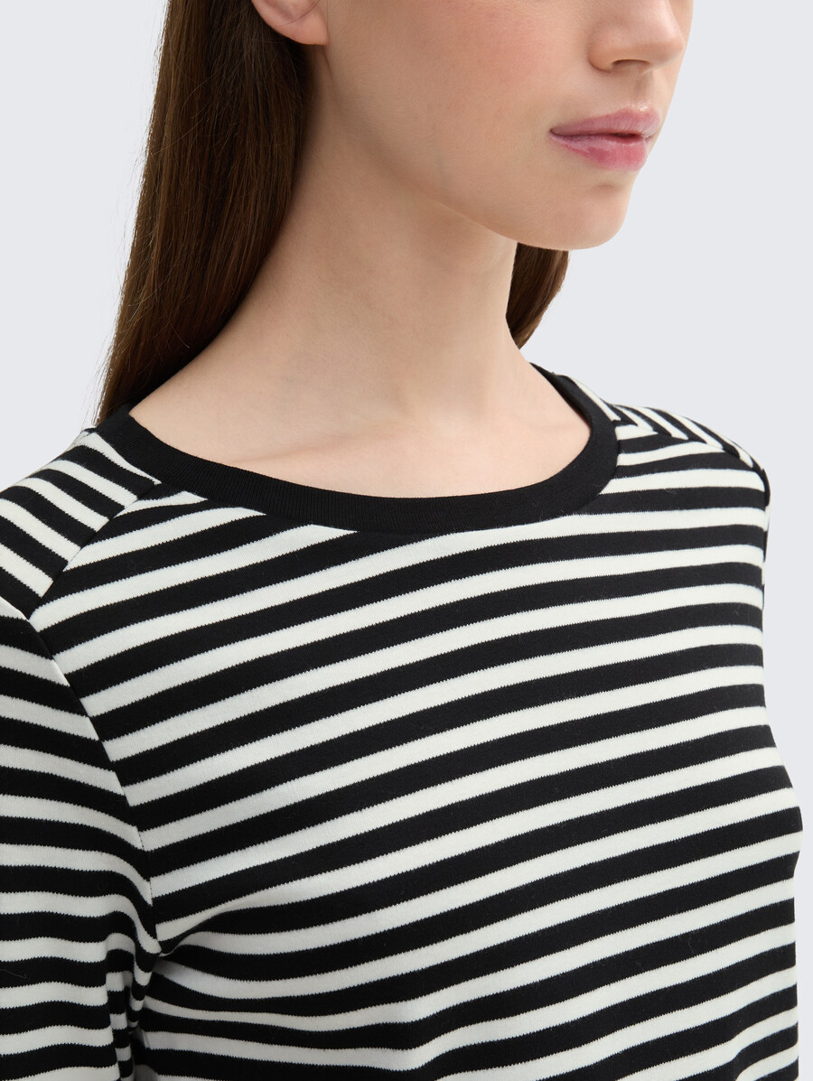 chemise à manches longues à rayures