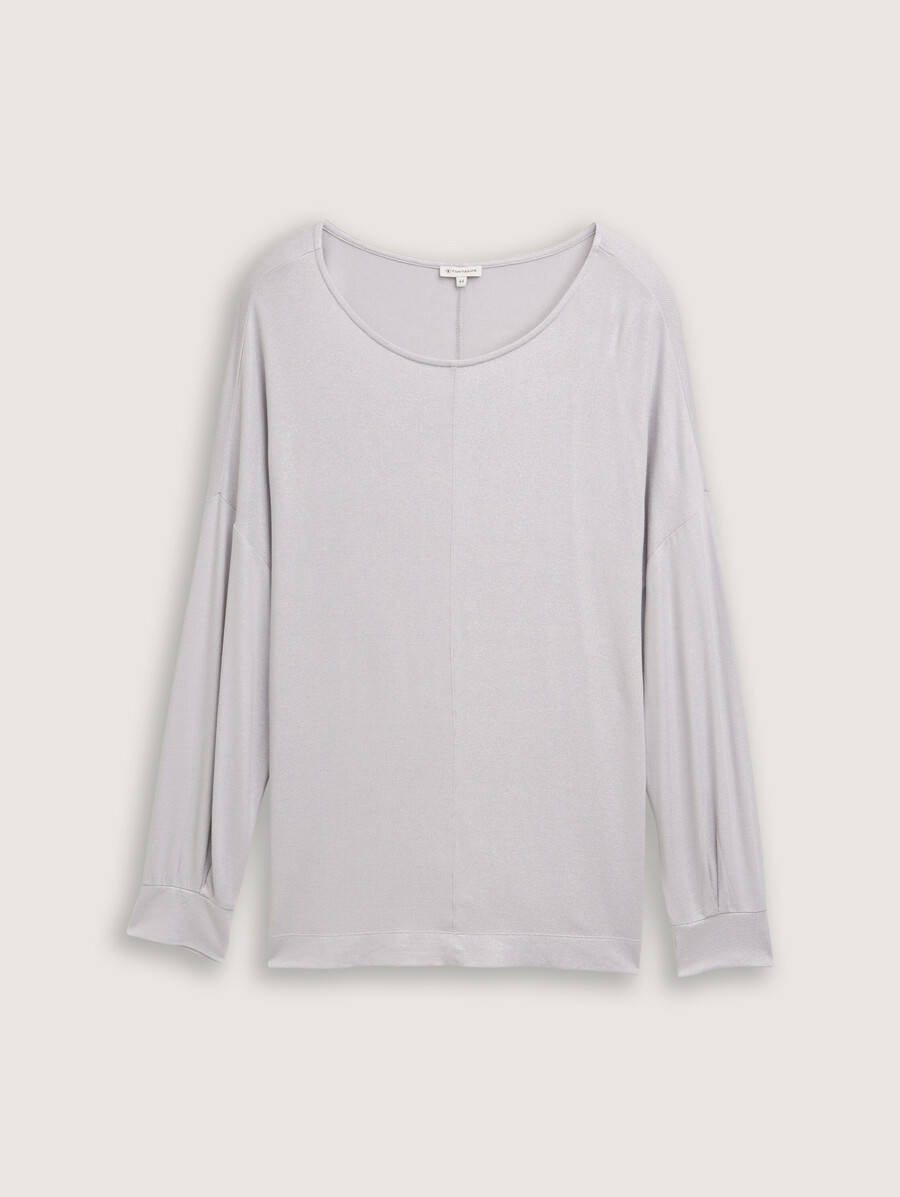 chemise ample à manches longues grande taille avec un effet pailleté subtil.