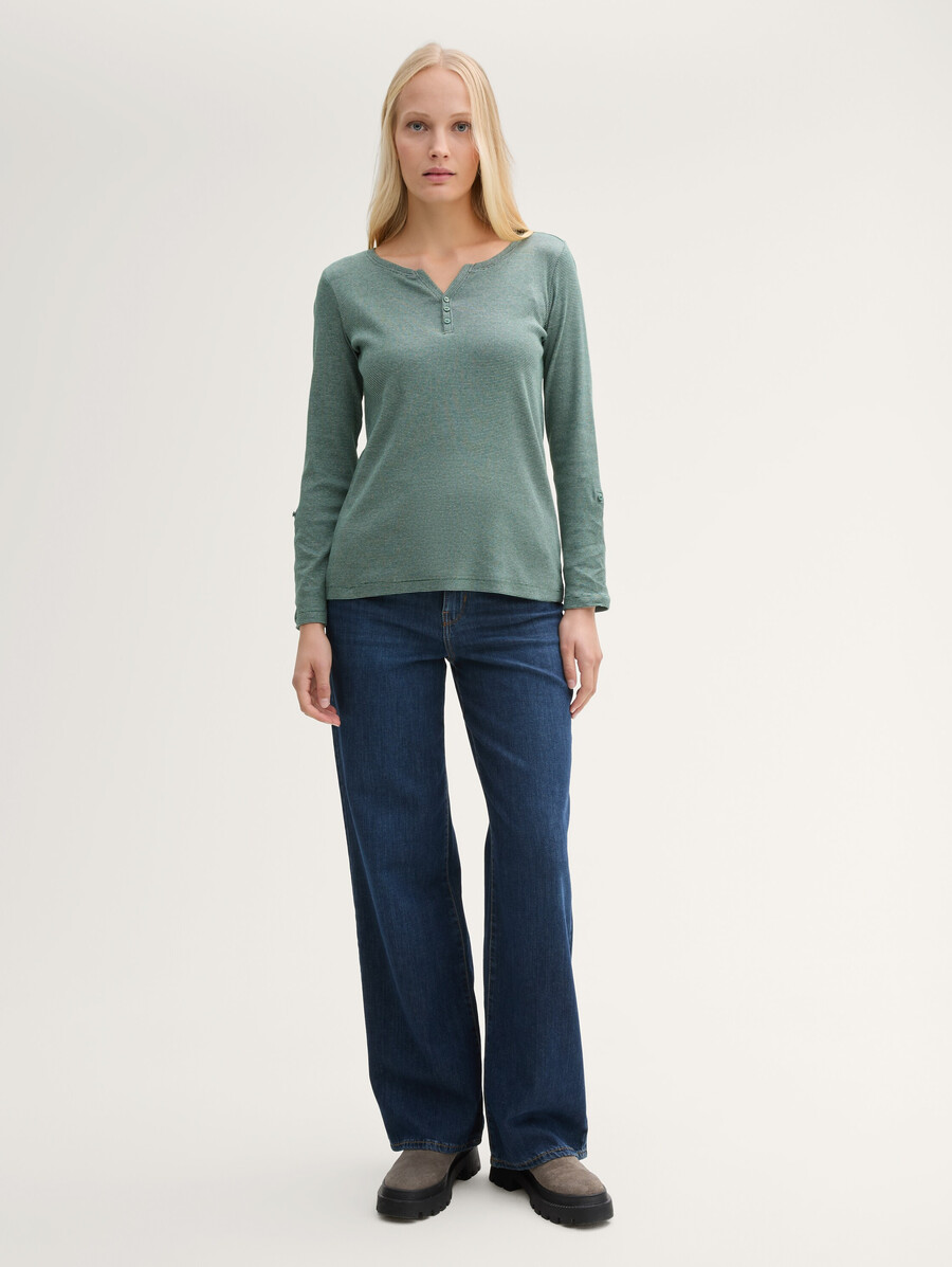 chemise à manches longues avec revers