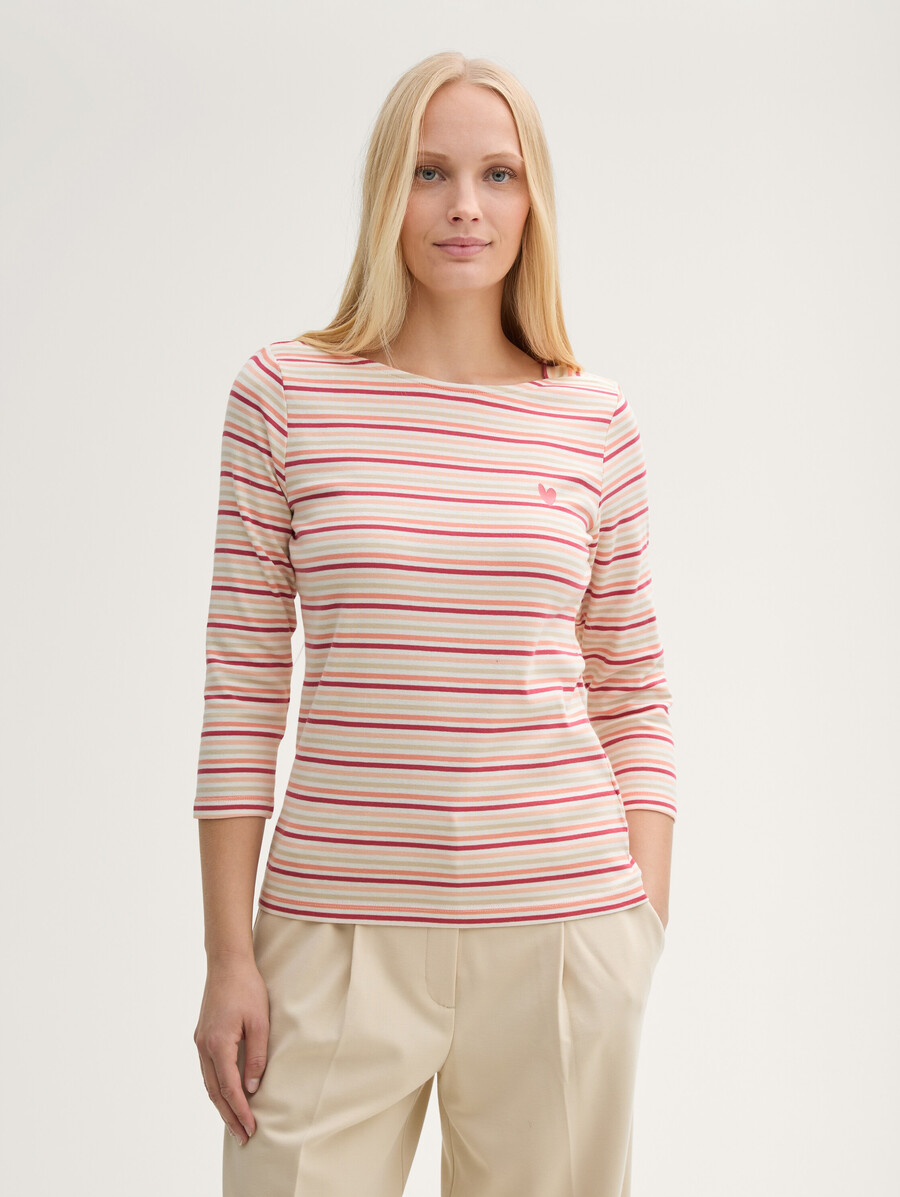 chemise à manches longues à rayures