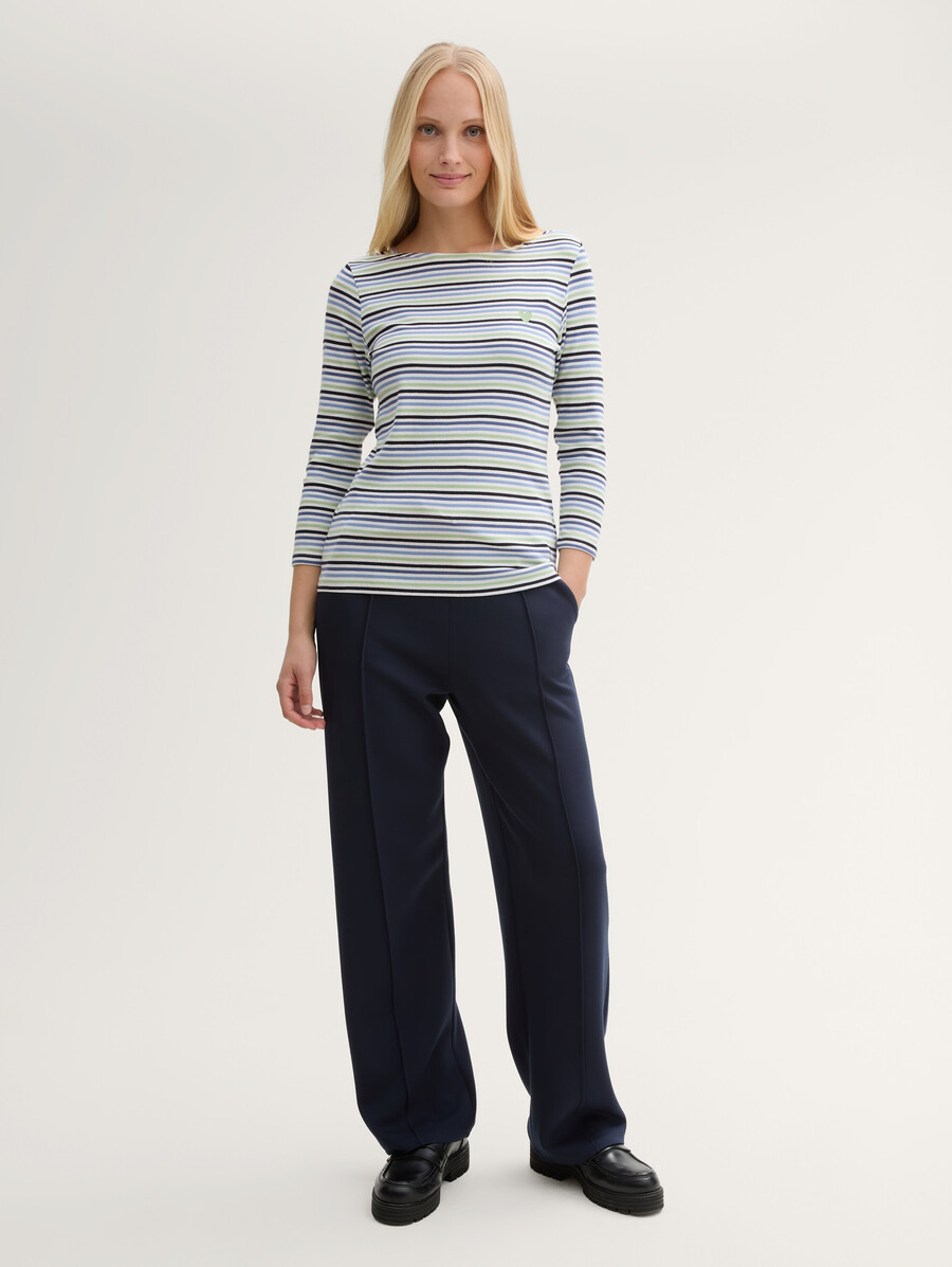 chemise à manches longues à rayures