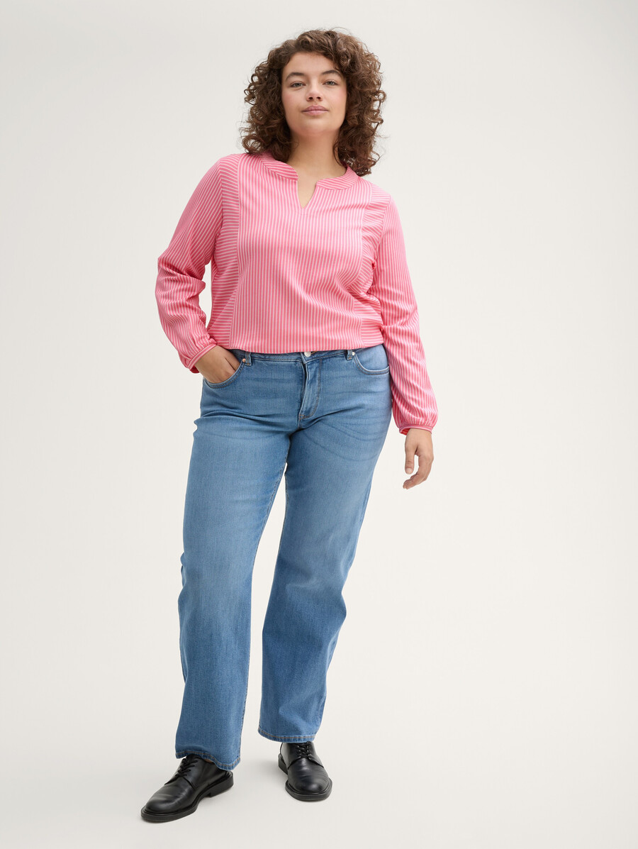 chemisier grande taille à rayures