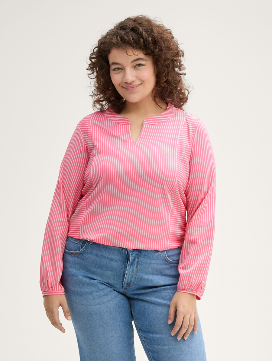 chemisier grande taille à rayures