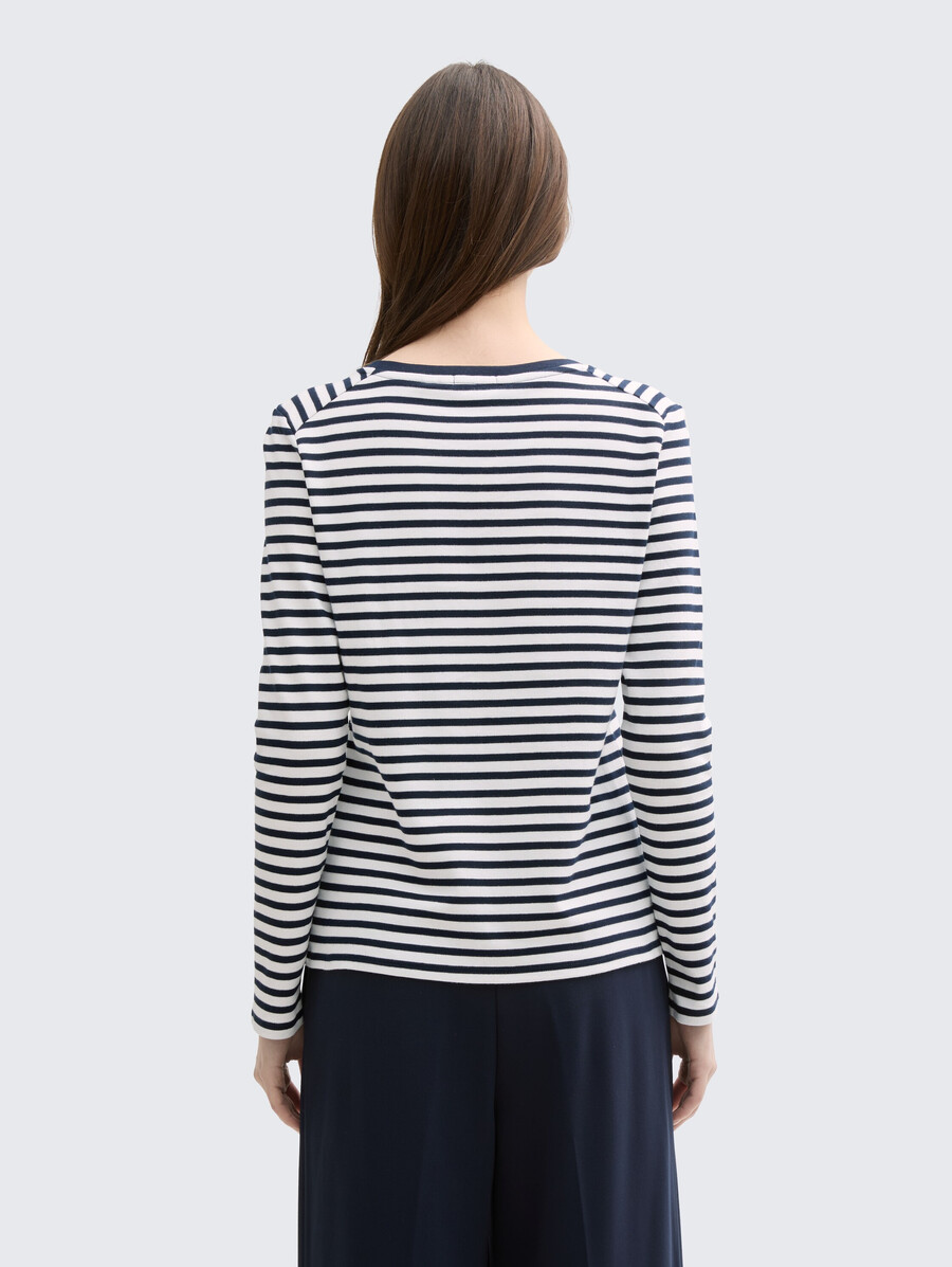 chemise à manches longues à rayures