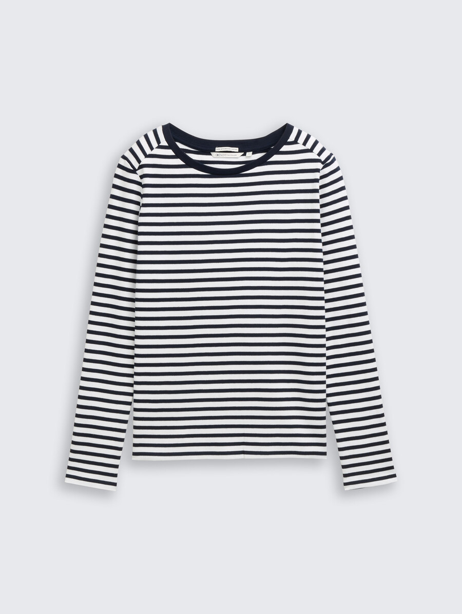chemise à manches longues à rayures