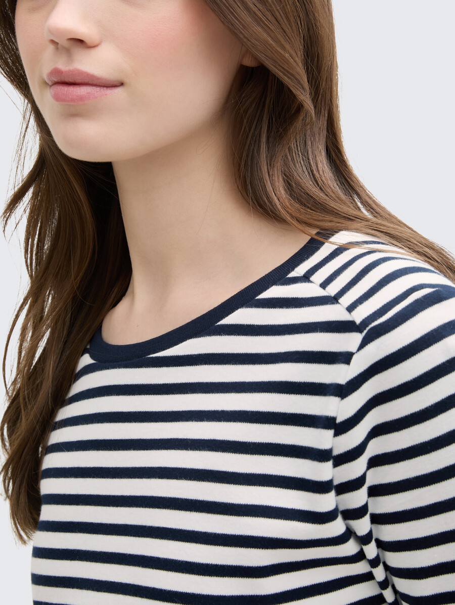 chemise à manches longues à rayures