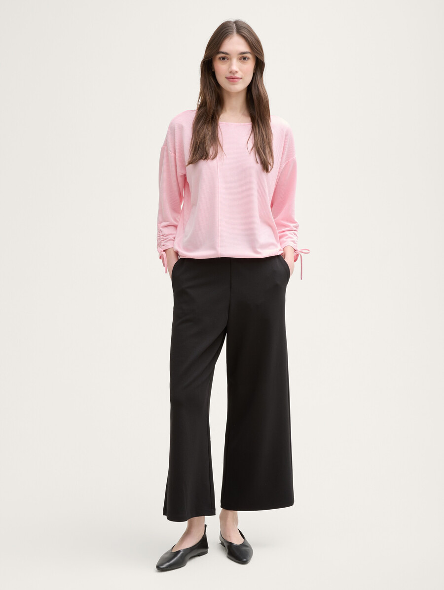 chemise ample à manches longues avec manches froncées