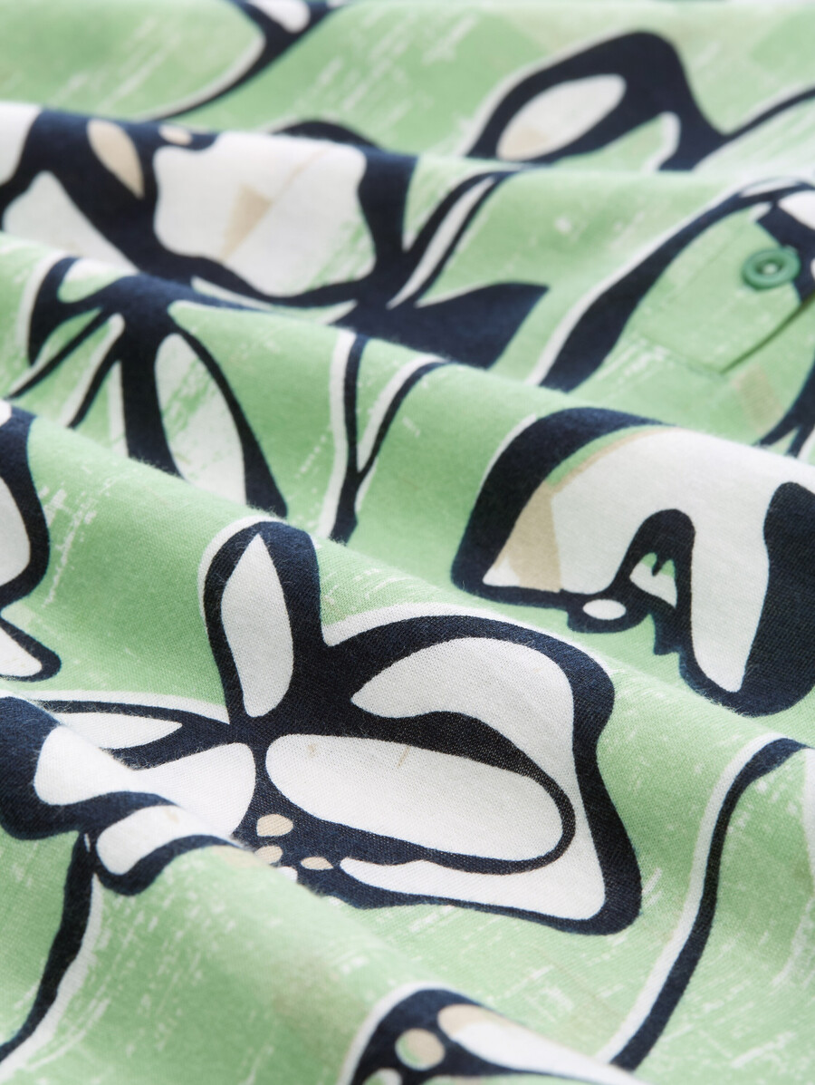 chemise henley à manches longues à motifs