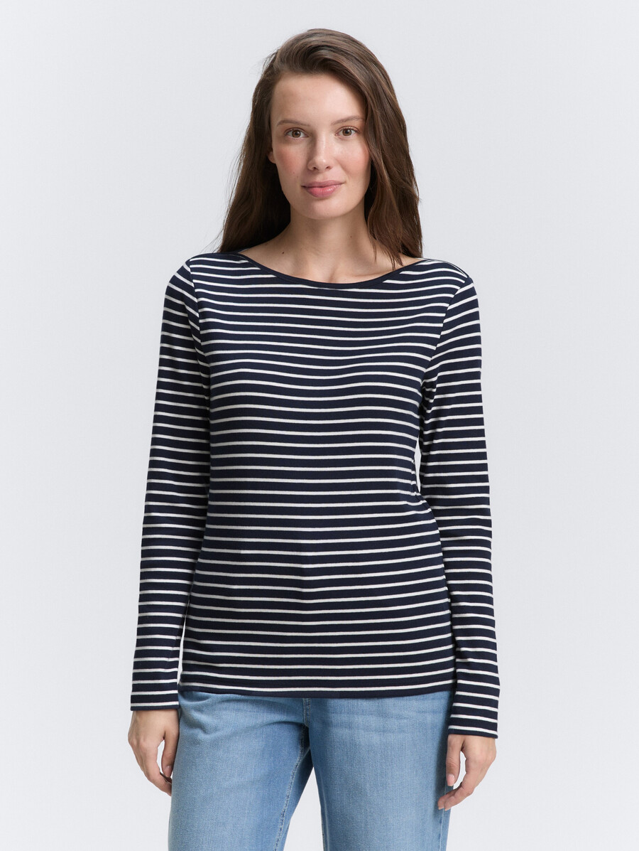 chemise à manches longues à rayures