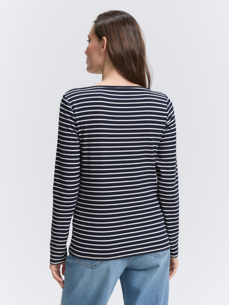 chemise à manches longues à rayures