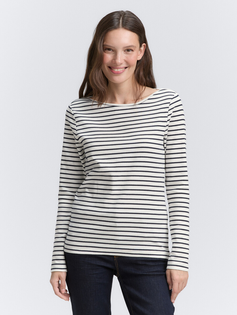 chemise à manches longues à rayures
