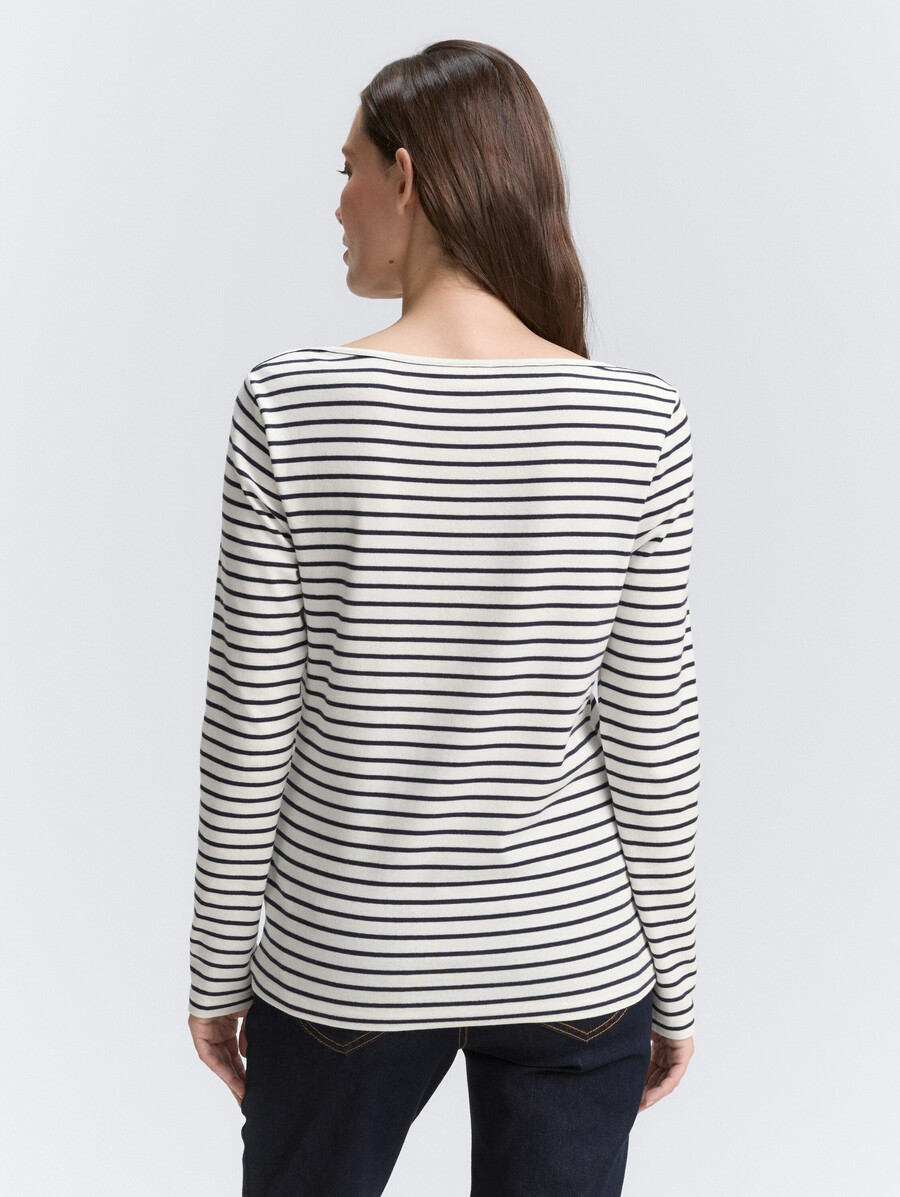 chemise à manches longues à rayures