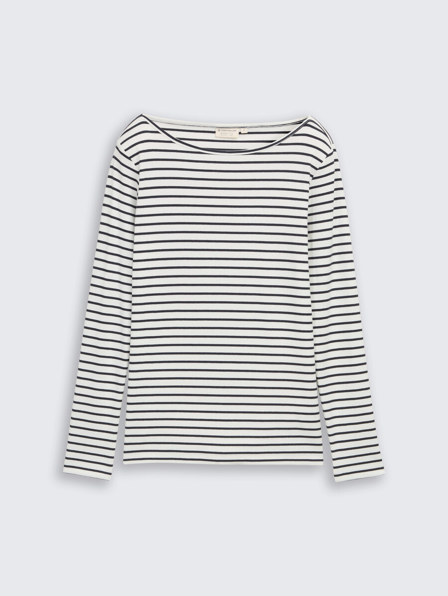 chemise à manches longues à rayures