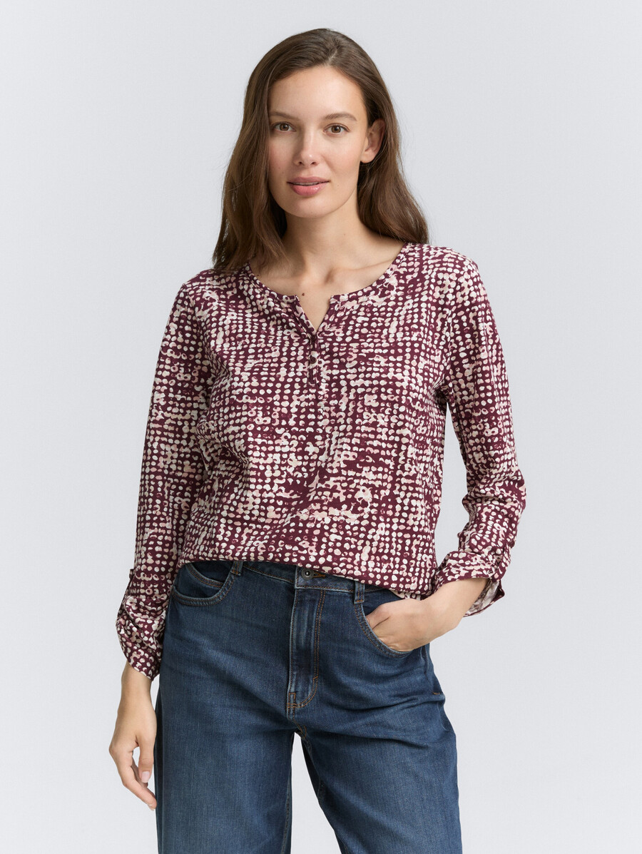 chemise henley à motifs