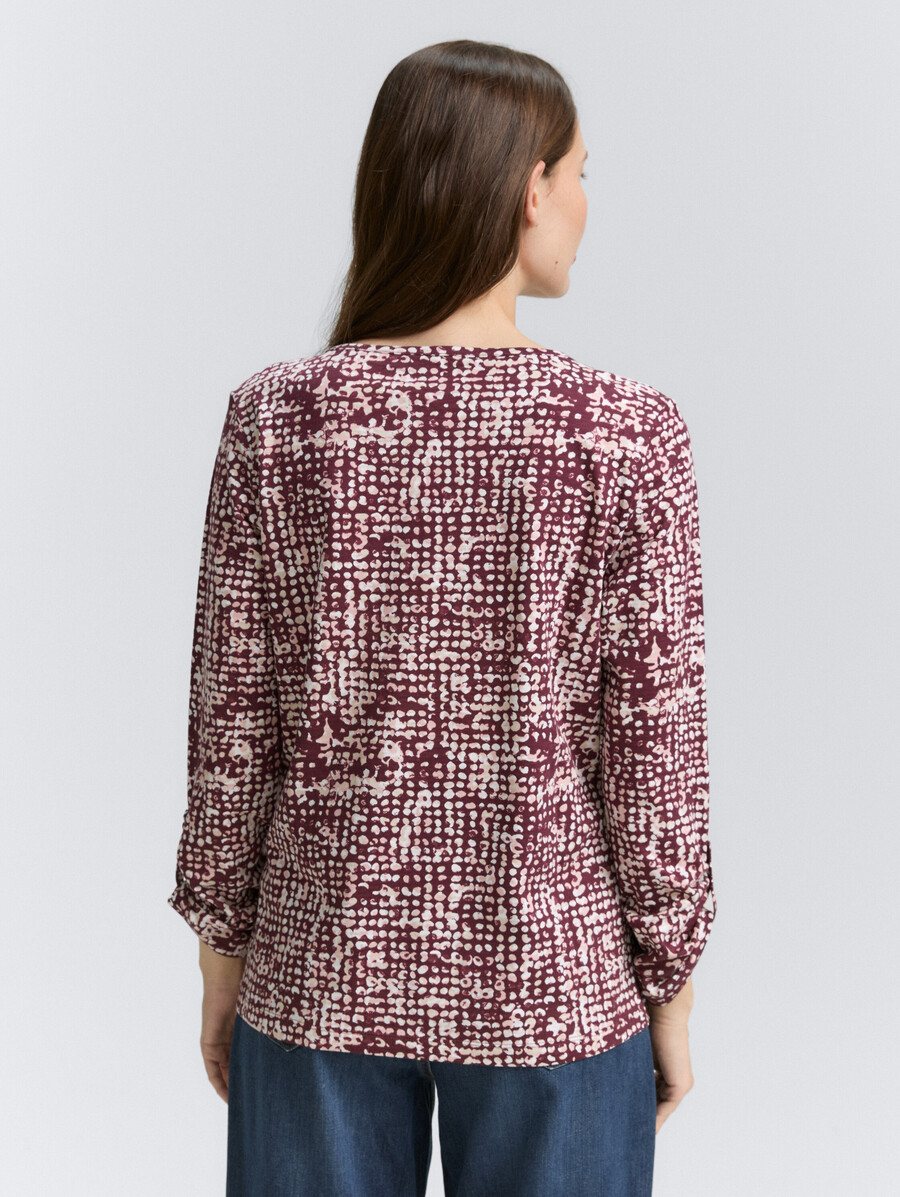 chemise henley à motifs