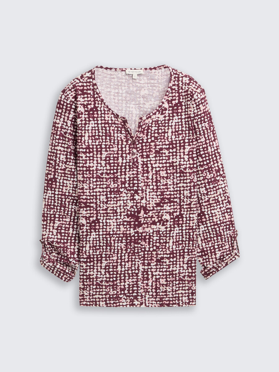 chemise henley à motifs