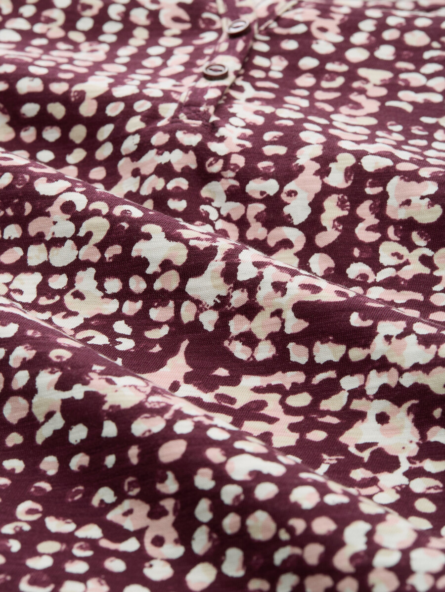 chemise henley à motifs