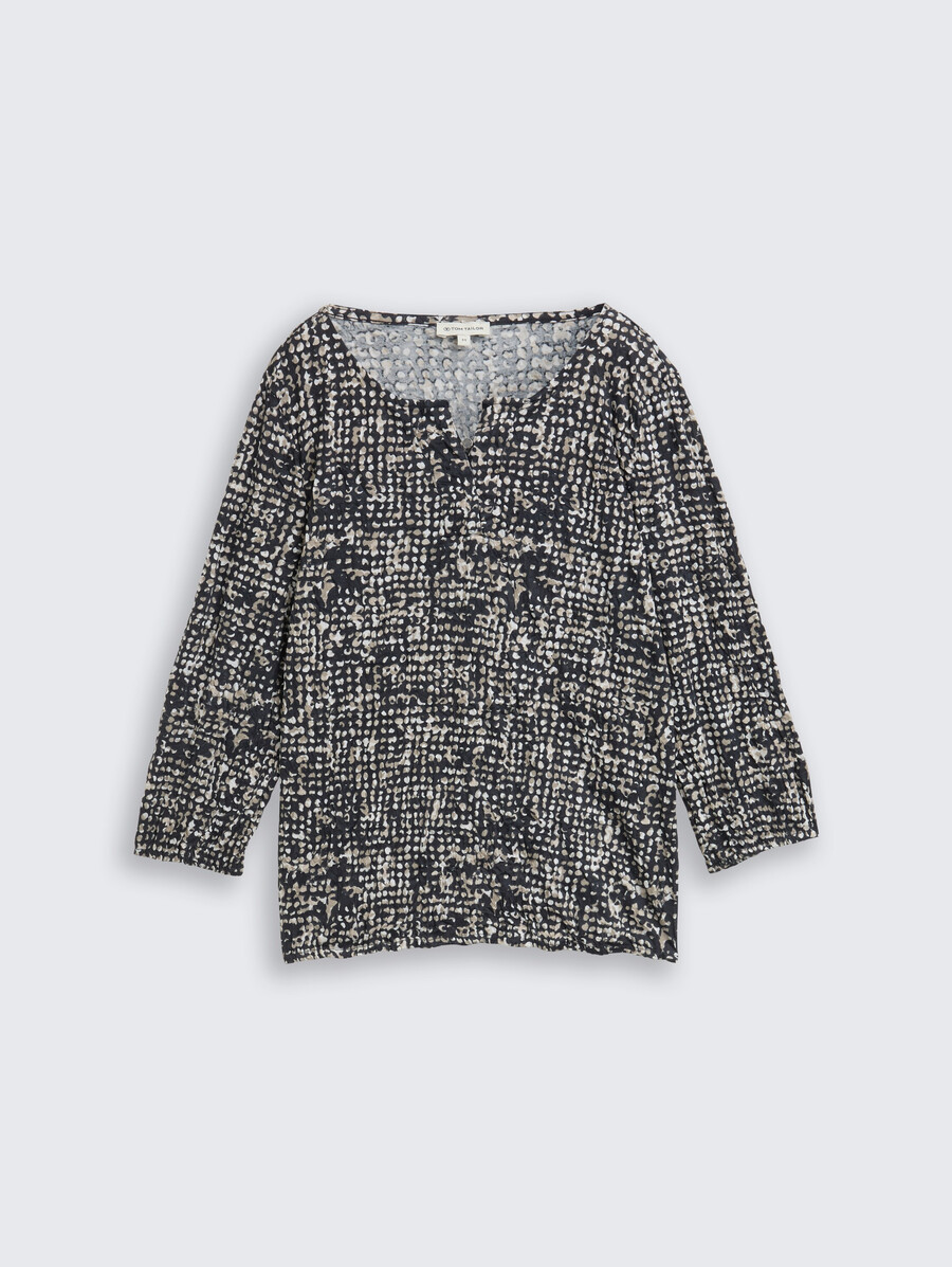 chemisier froissé à motifs
