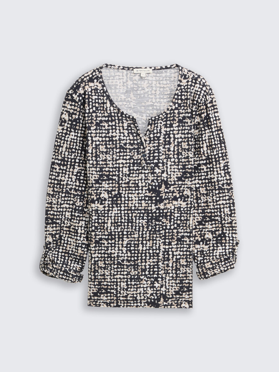 chemise henley à motifs