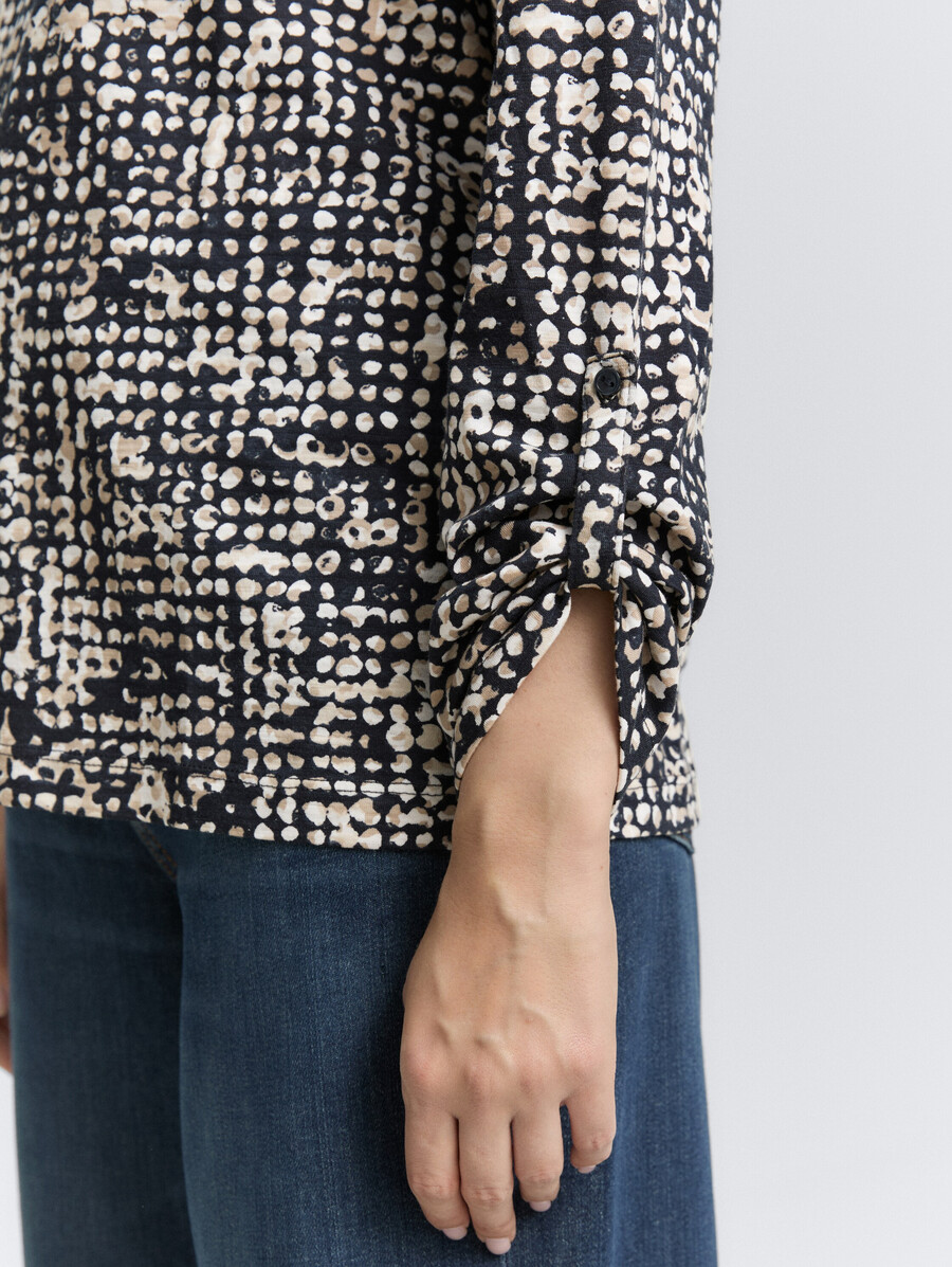 chemise henley à motifs
