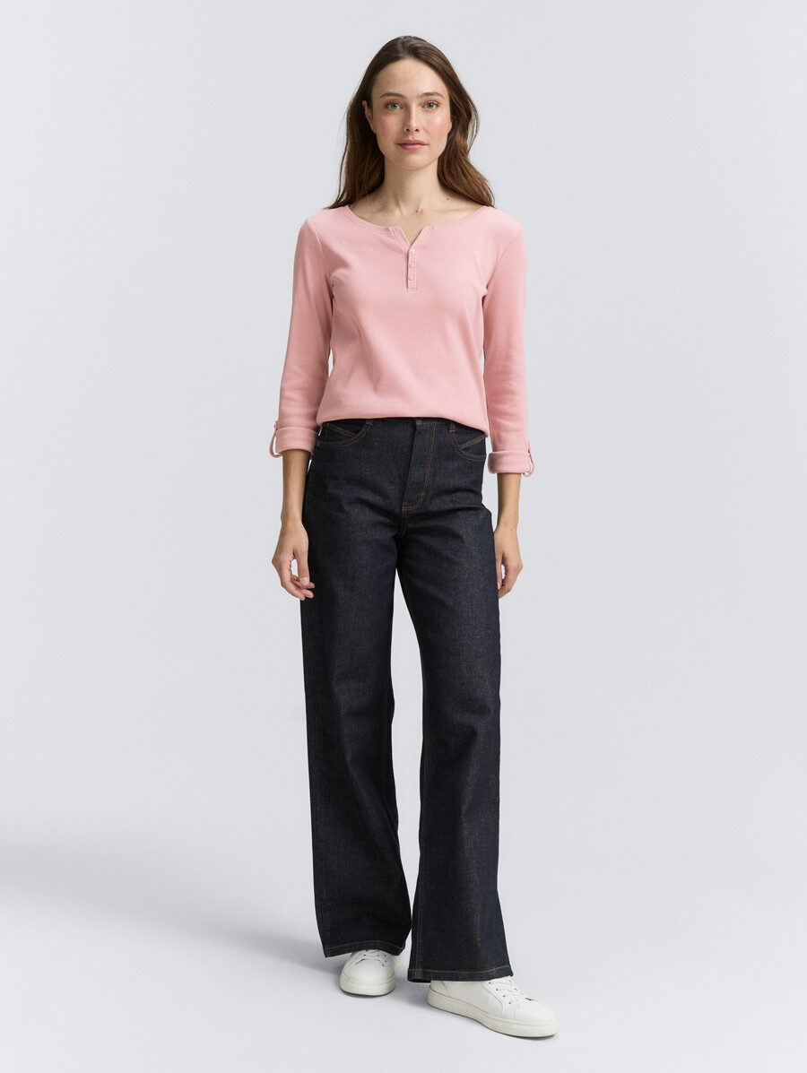 chemise à manches longues avec revers