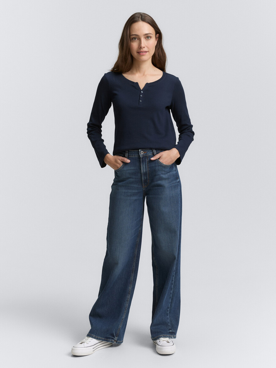 chemise à manches longues avec revers