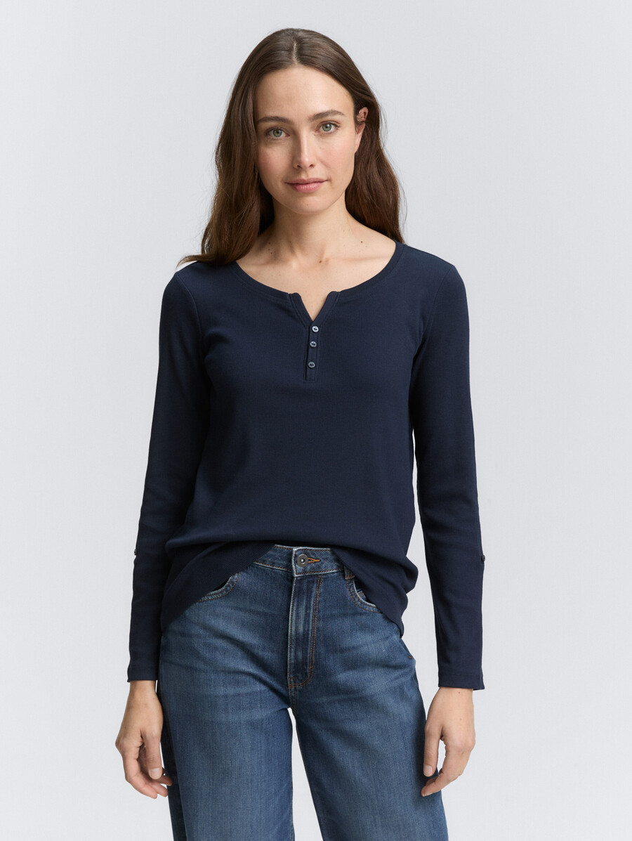 chemise à manches longues avec revers