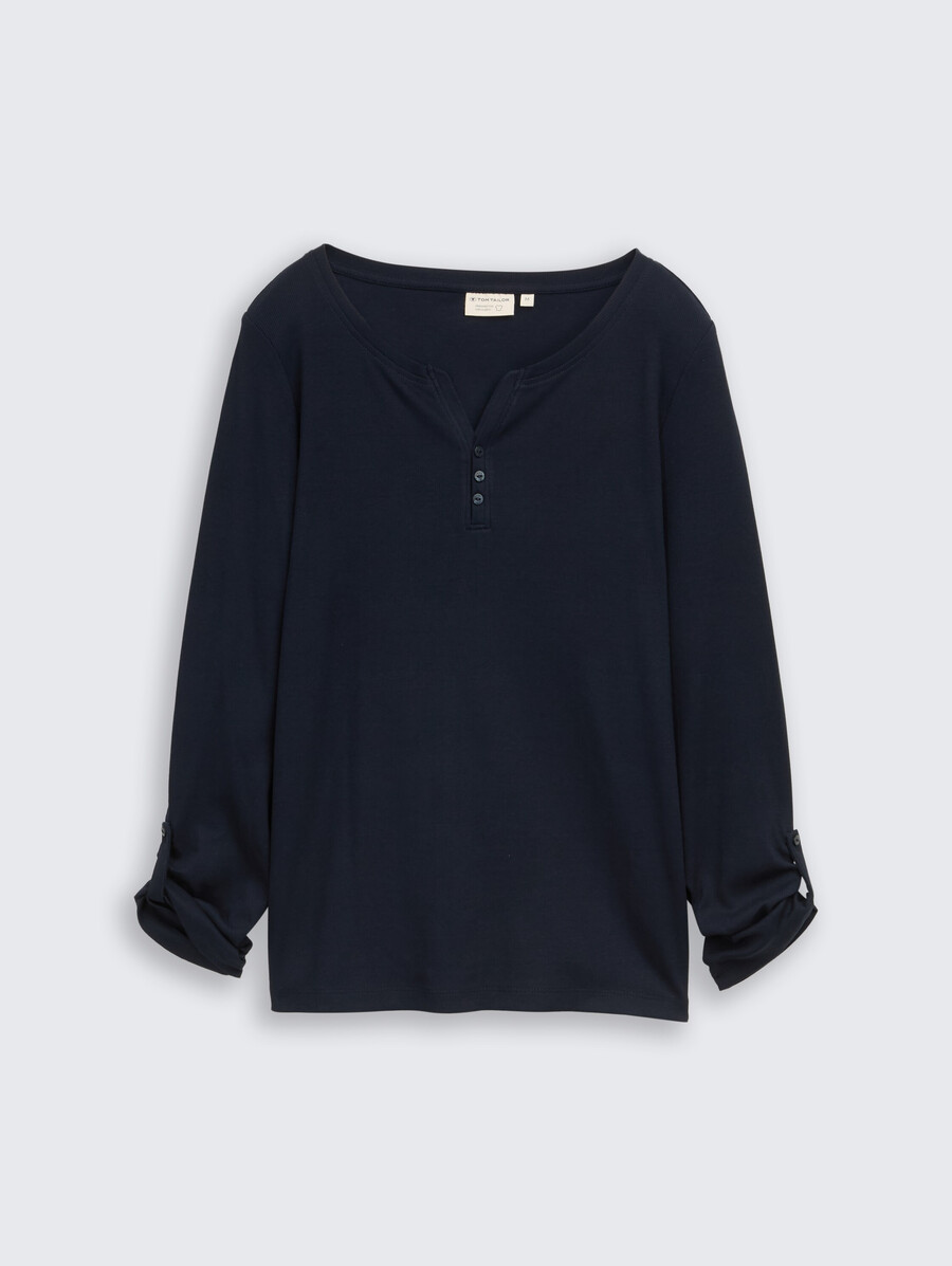 chemise à manches longues avec revers
