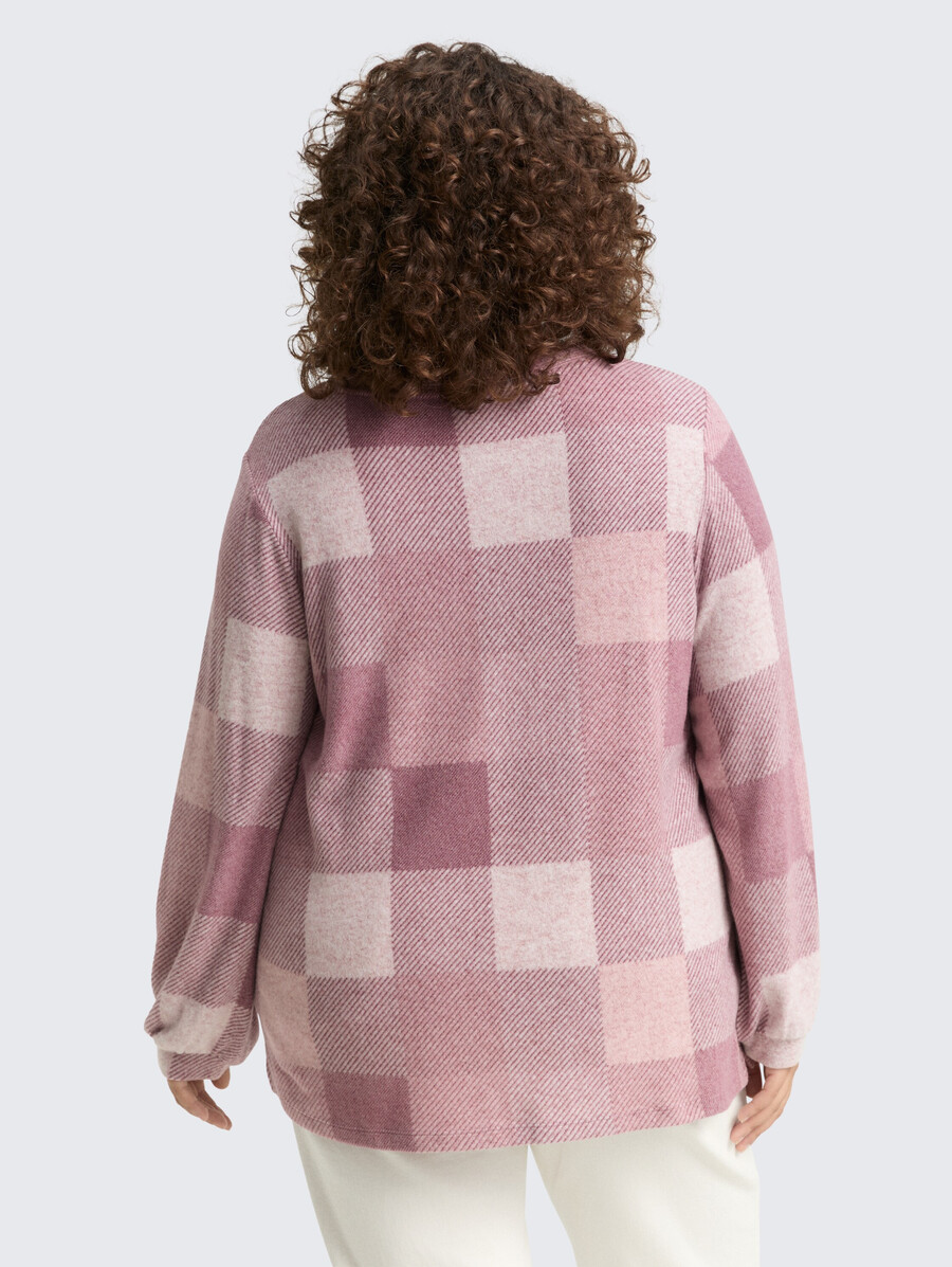 chemise à manches longues grande taille à motifs