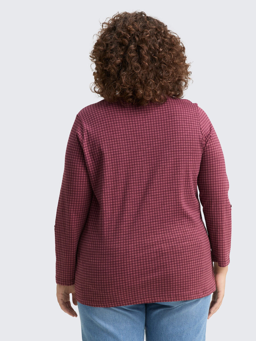 grandes tailles - chemisier henley à motifs