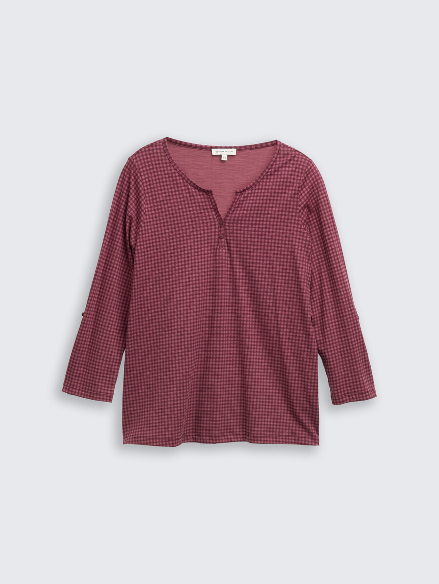 grandes tailles - chemisier henley à motifs