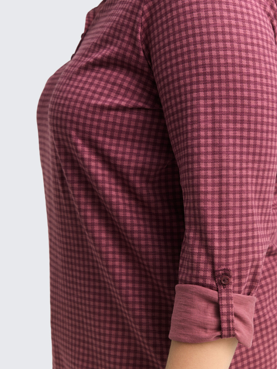 grandes tailles - chemisier henley à motifs