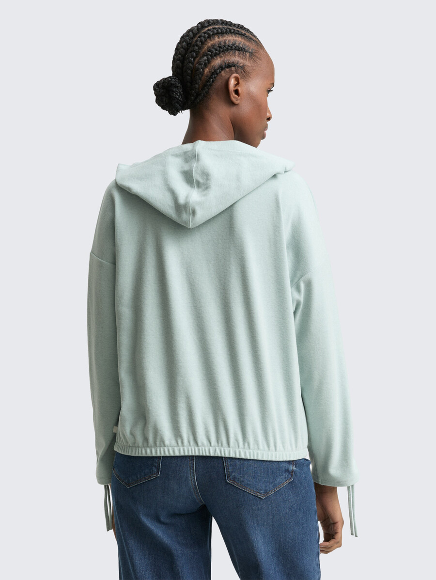 chemise ample à manches longues avec capuche