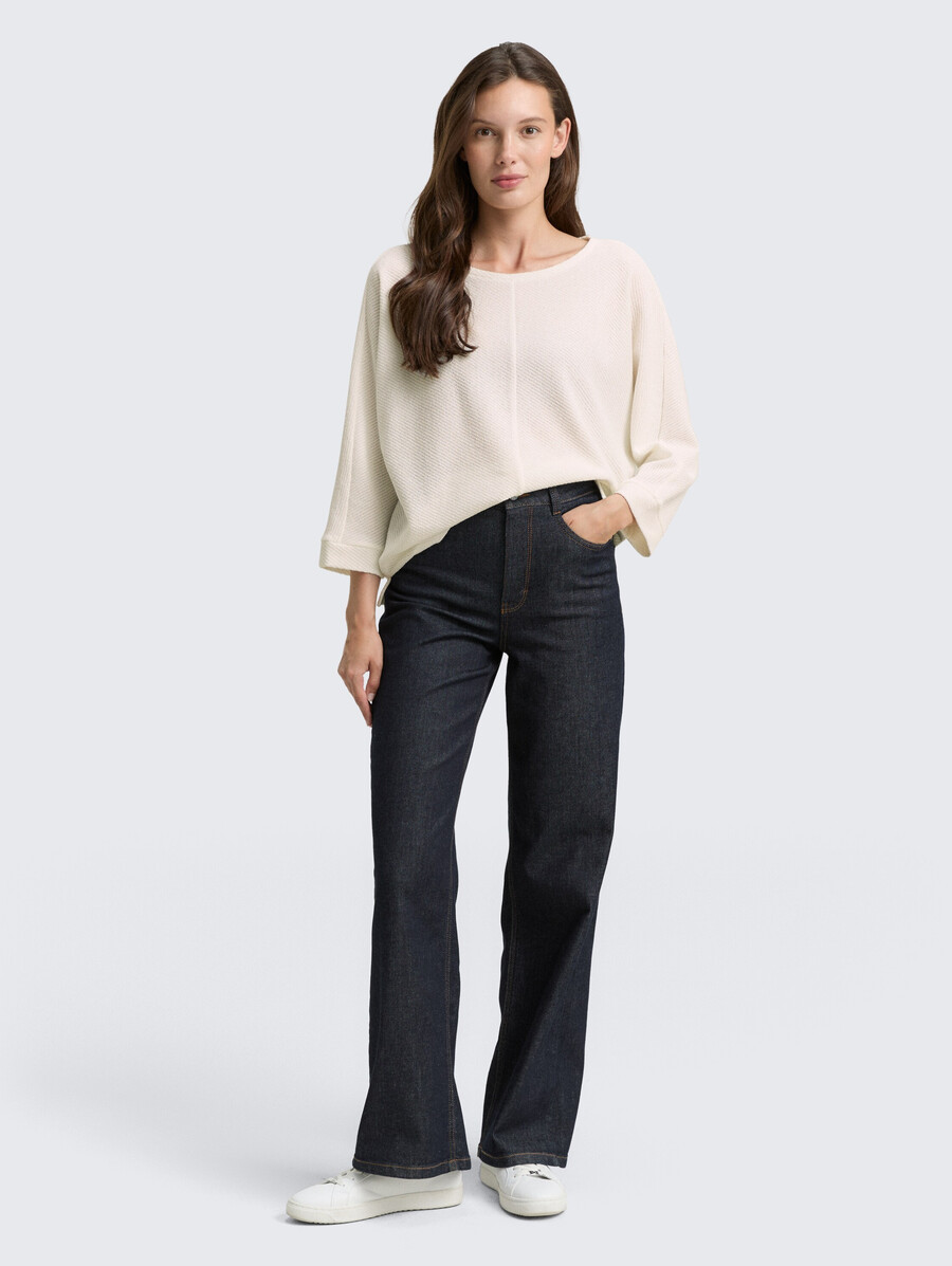 chemise ample à manches longues avec manches chauve-souris