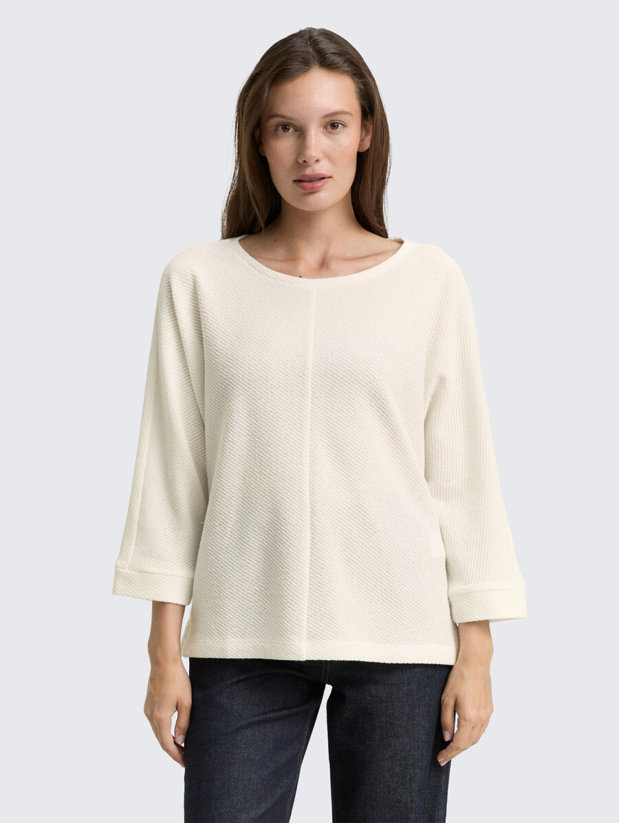 chemise ample à manches longues avec manches chauve-souris