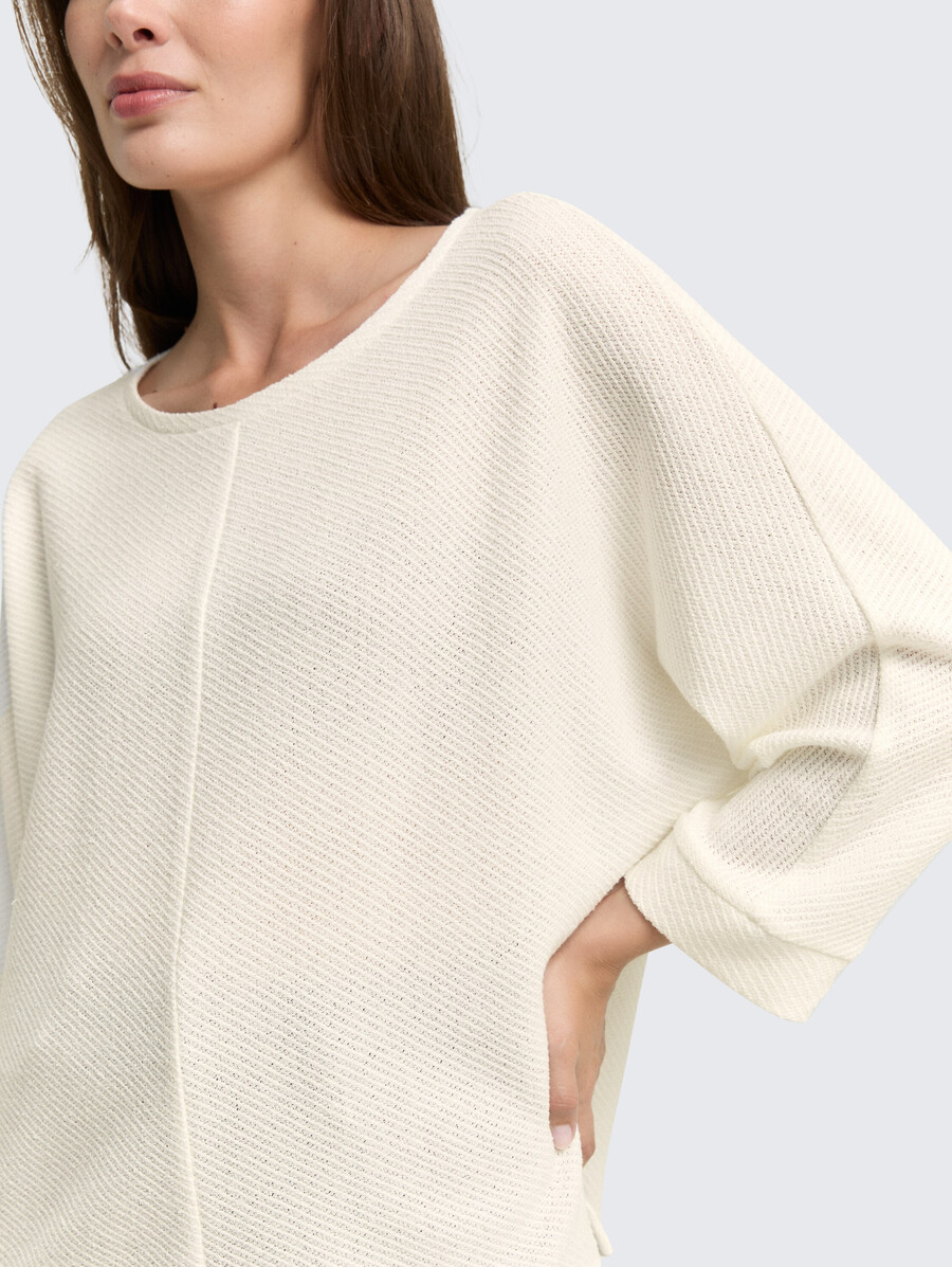 chemise ample à manches longues avec manches chauve-souris