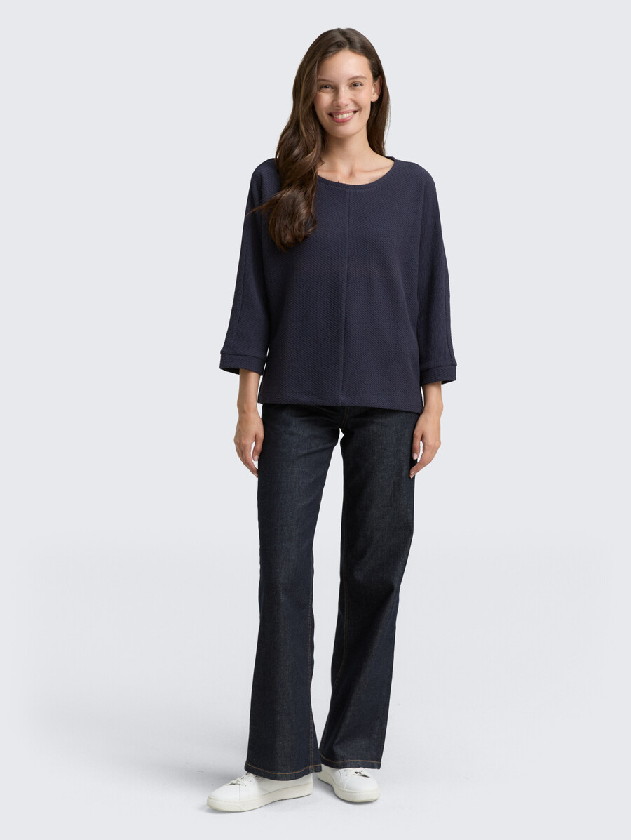 chemise ample à manches longues avec manches chauve-souris