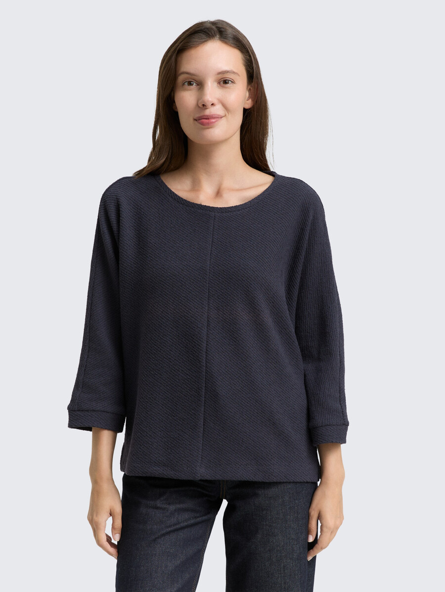 chemise ample à manches longues avec manches chauve-souris