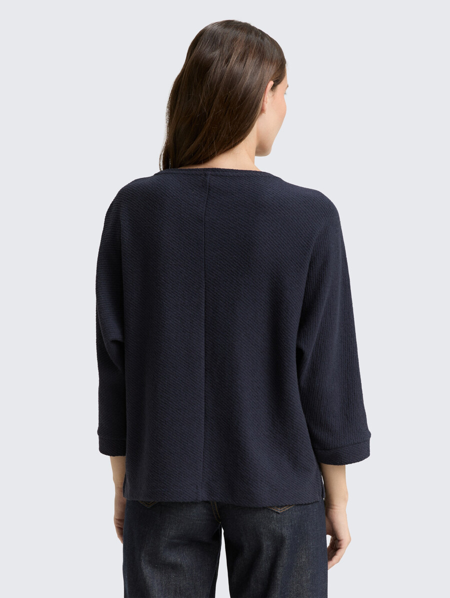 chemise ample à manches longues avec manches chauve-souris