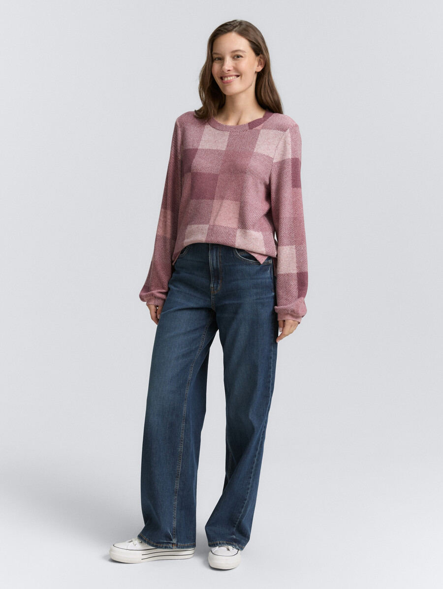 chemise à manches longues à motifs
