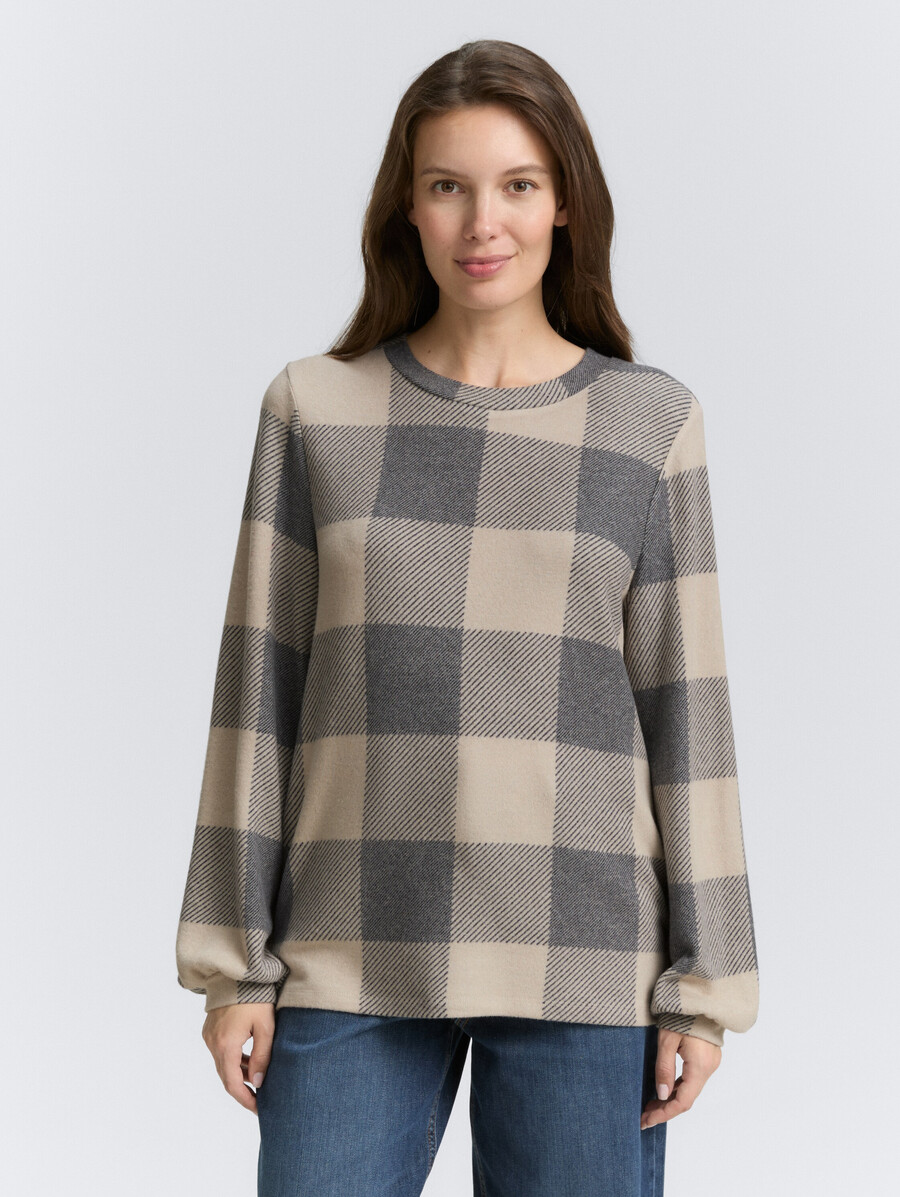 chemise à manches longues à motifs